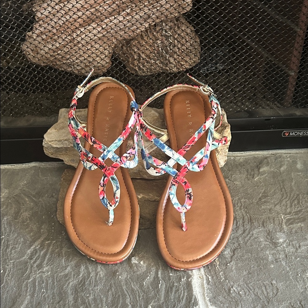 Kelly & Katie Multicolor Strappy Sandals